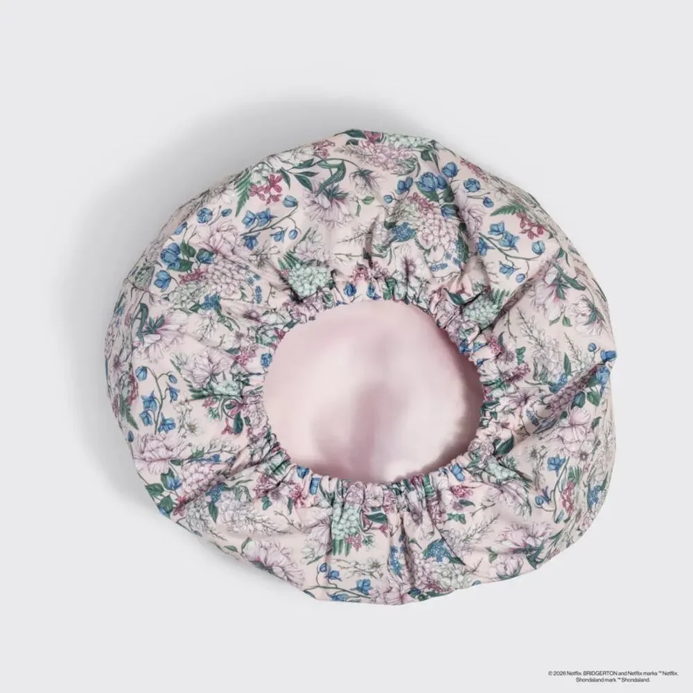 Bridgerton x Kitsch Satin-Lined Flexi Shower Cap NIB